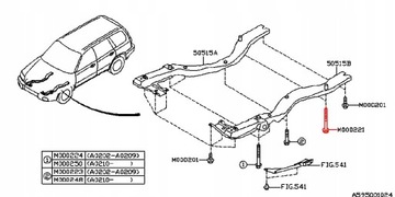 SUBARU FORESTER 02-08 БОЛТ РАМЫ ПЕРЕДНЕЙ ПОДВЕСКИ