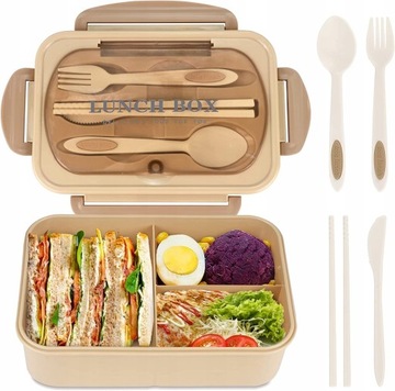 DUŻA LUNCHBOX Z PRZEGRÓDKAMI POJEMNIK ŚNIADANIÓWKA