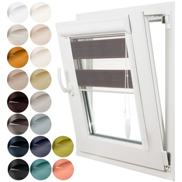ROLETA Dzień Noc W KASECIE Z PROWADNICAMI 140x150 zebra