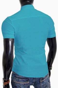 Мужская повседневная рубашка с воротником-стойкой, комфортные тонкие цвета