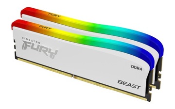 Pamięć RAM Kingston Fury Beast RGB White 32GB (2x16GB) DDR4 3200MHz