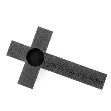 ZNICZ NA GRÓB Z KRZYŻEM NA WSZYSTKICH ŚWIĘTYCH ELEGANCKI PAMIĄTKOWY