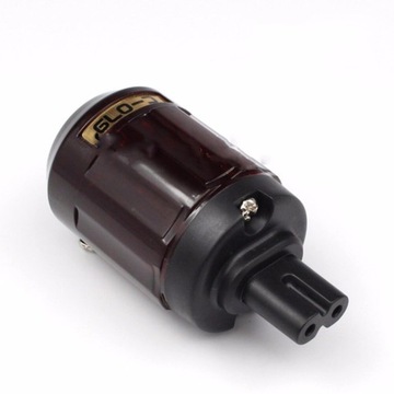 Wtyk ósemka C7 C079 złocony 