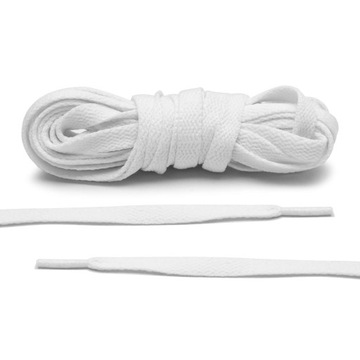 Sznurowadła bawełniane płaskie 80 cm BIAŁE