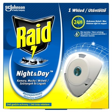 Raid Night & Day от комаров, мух и муравьев, пополнение