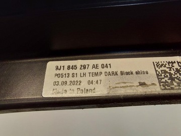 PORSCHE TAYCAN 4S 9J1 2022 SKLO (OKNO) LEVÝ ZADNÍ ORIG. 22ROK 9J1845297AE