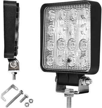 LAMPA LEDOWA ROBOCZA 16 LED 12-24V SZPERACZ HALOGEN CIĄGNIK TRAKTOR LAWETY