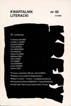Kwartalnik Literacki Kresy nr 40 4/1999