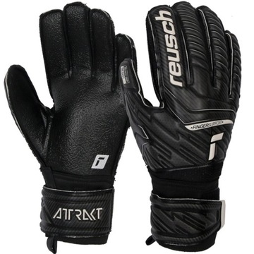 Rękawice bramkarskie Reusch Attrakt Resist Finger Support czarne r. 10