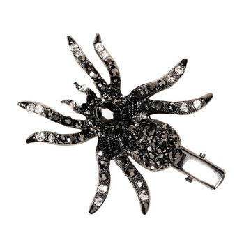 Błyszcząca spinka do włosów pająka Rhinestone spinka do włosów