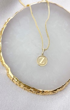 УНИКАЛЬНЫЙ ЗОЛОТОЙ КУЛОН, МЕДАЛЬ, БУКВА Z 585