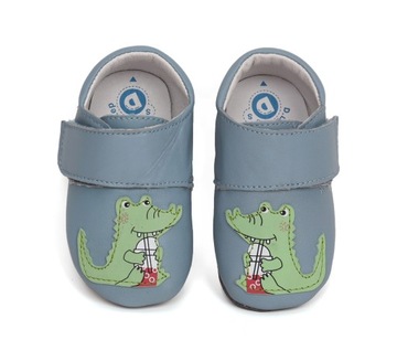 Kapcie dziecięce DD step rozmiar S Barefoot niechodki lekkie skórzane