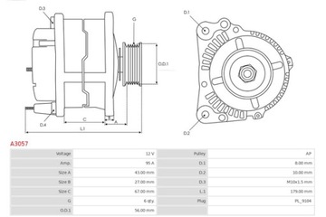 ALTERNÁTOR 12V CITROEN JUMPER XANTIA XM PEUGEOT 306 405 406 BOXER