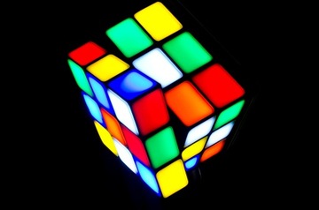 НЕОНОВЫЙ светодиодный светильник детский КУБИК РУБИКА