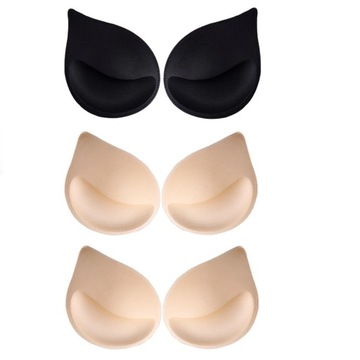 Klowe 3 pary wkładek do biustonosza Enhancer Wyjmowane, oddychające bikini sportowe