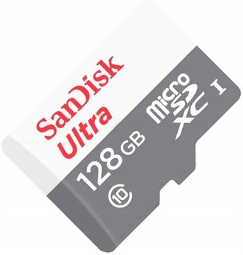 Карта памяти SANDISK 128 ГБ micro SD XC CL 10 ULTRA 100 МБ UHS1 для телефона