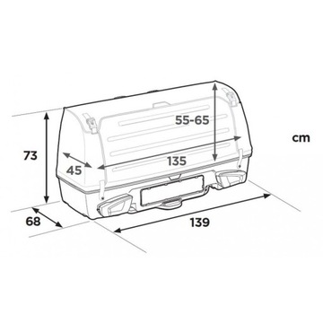 БАГАЖНЫЙ ЯЩИК ДЛЯ БУКСИРОВОЧНОГО КРЮКА, опрокидывающийся, СКЛАДНОЙ THULE НА 300 Л