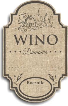 Etykiety naklejki na Wino Domowe wodoodporne 50szt