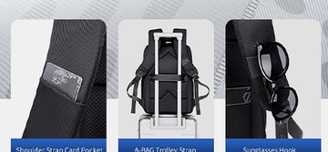 Рюкзак Arctic Hunter B00498 для ноутбука 16,4, двухкамерный, нейлон темно-синего цвета