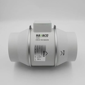 Wentylator kanałowy HAVACO ICM-EC-150-160/647M