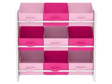 LIVARNO HOME REGAŁ Z 9 PÓŁKAMI KOLOROWY Z KOSZYCZKAMI