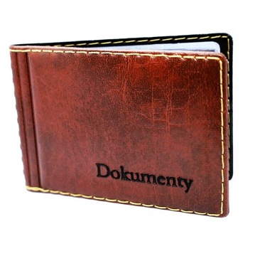 Oprawka na dokumenty Etui Wizytownik Skóra Brązowa EstetiK