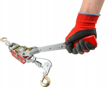 ЛЕБЕДКА РУЧНАЯ ТРОСОВАЯ 4Т 4000кг 2 КРЮКА