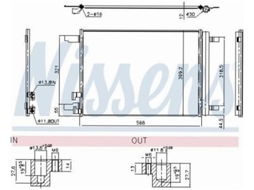NISSENS 941099 KONDENZÁTOR KLIMATIZACE