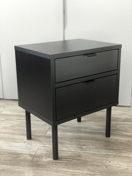 Черная прикроватная тумбочка, матовая черная прикроватная тумбочка
