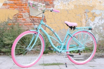 АЛЮМИНИЕВЫЙ ЛЕГКИЙ ПЛЯЖНЫЙ КРУИЗЕР ЖЕНСКИЙ ВЕЛОСИПЕД 28 SHIMANO, 7-скоростной городской велосипед