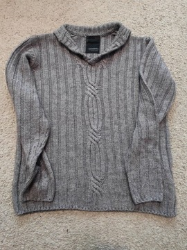 RESERVED LEKKI SWETER WIOSENNY MĘSKI SZARY M/L