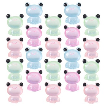 ŚWIECĄCE W CIEMNOŚCI MINI FIGURKI ZABAWKI-ŻABY 40 SZT