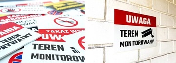 TABLICZKA TABLICA Monitorowany 20x30 cm PCV T020