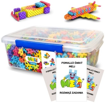 KLOCKI MELI BASIC WAFLE KONSTRUKCYJNE 1200 elem