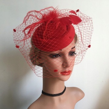 2 шляпы Fascinator с сетчатым ободом для волос