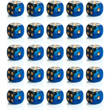 ZESTAW 25 KOSTEK K6 RPG WALKA ZE SZTORMEM KOŚĆ SZEŚCIOŚCIENNA 1,6 CM