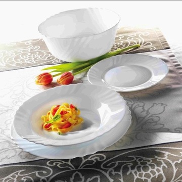 НАБОР ОБЕДЕННЫЙ СЕРВИС EBRO 36EL НА 12 ПЕРСОН БЕЛЫЕ ТАРЕЛКИ БОРМИОЛИ