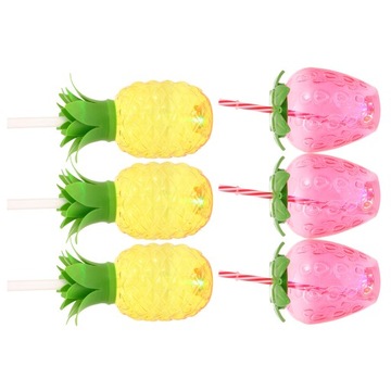Plastikowe Kubki Truskawkowe Ananas 6 Szt