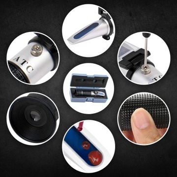 REFRAKTOMETR DO MIODU CUKROMIER + ZAWARTOŚĆ WODY KALIBRACJA MIERNIK CUKRU