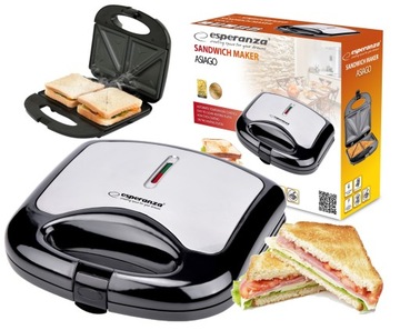 TOSTER OPIEKACZ DO KANAPEK TOSTÓW SANDWICH 1000W TRÓJKĄTY CHRUPIĄCE TOSTY