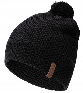 ELBRUS TOMIO CZAPKA MĘSKA ZIMOWA Z POMPONEM (blk)