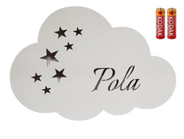 Lampka nocna LED CHMURKA -Gwiazdki z imieniem