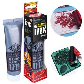 Farba graficzna tusz do linorytu Essdee Premium METALICZNY SREBRNY 100ml