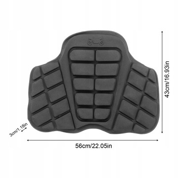 Черная универсальная 3D подушка для мотоцикла