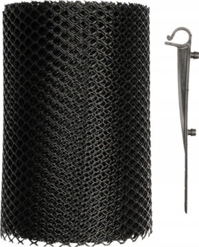 SIATKA OCHRONNA NA RYNNĘ 18cm 6m +KLIPSY OSŁONA