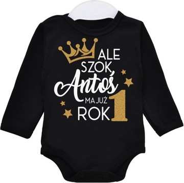 Body dł rękaw Ale szok mam już rok IMIĘ BROKAT 86