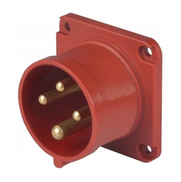 WTYCZKA SIŁOWA TABLICOWA CZERWONA 16A 400V 4P IP44