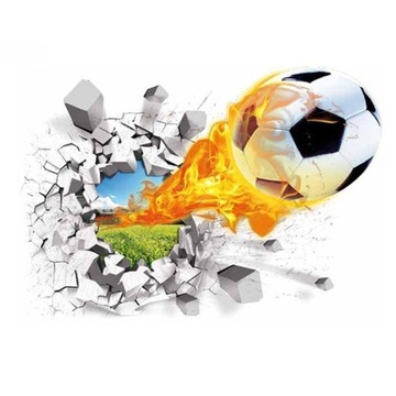 NAKLEJKA NA ŚCIANĘ DLA FANA FOOTBALLU EFEKT 3D