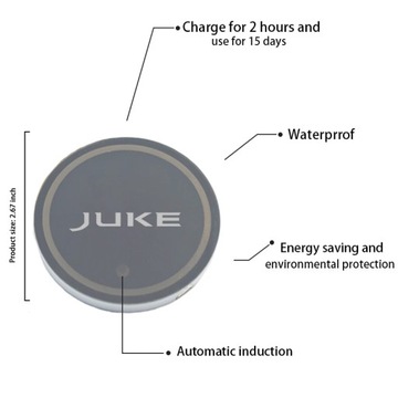 SVÍTÍCÍ DRŽÁK VOZIDLOVÝ NA HRNEK Z VODA DO NISSAN JUKE F15 F16 7 BARVA