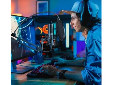 НАБОР КОНДЕНСАТОРНОГО USB-МИКРОФОНА TONOR Q9 + РЕГУЛИРУЕМЫЙ РУЧКА PLUG&PLAY